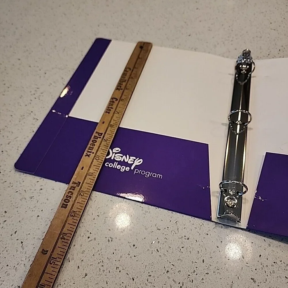 Walt Disney College Education purple Folder Binder Empty Mickey Mouse Logo